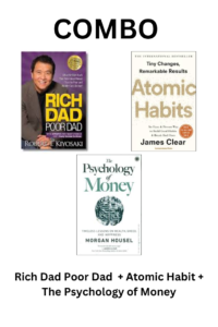 Millionaire Mindset Combo: Rich Dad Poor Dad + Atomic Habits + Psychology of Money